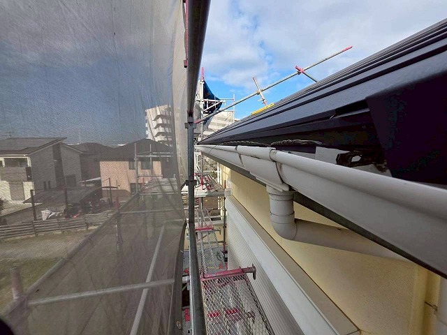 明石市　雨樋工事　現況